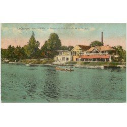 carte postale ancienne 03 VICHY. Club Nautique et Aviron 1947. Bords dentelés