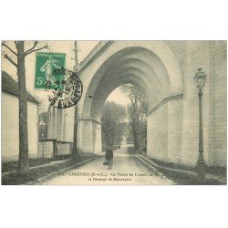carte postale ancienne 28 CHARTRES. Viaduc du Chemin de Fer Avenue de Beaurepère 1915