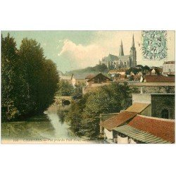 carte postale ancienne 28 CHARTRES. Vue du Pont Neuf 1907. LL 106