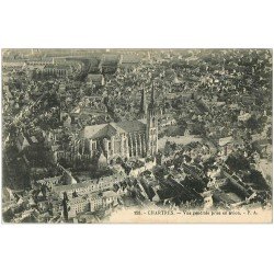 carte postale ancienne 28 CHARTRES. Vue prise d'Avion 155