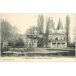 carte postale ancienne 28 CHATEAU D'ANET. Fontaine du Parc 1909