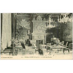 carte postale ancienne 28 CHATEAU D'ANET. Salle des Gardes 1928