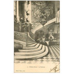 carte postale ancienne 28 CHATEAU D'ANET. Vestibule 1904