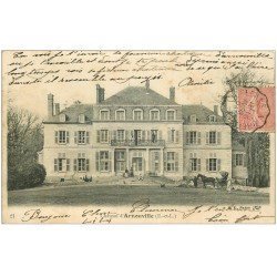 carte postale ancienne 28 CHATEAU D'ARNOUVILLE 1904 animation