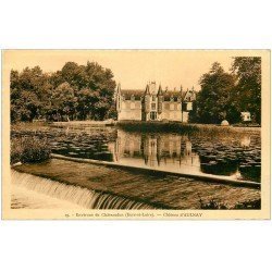 carte postale ancienne 28 CHATEAU D'AULNAY 1936 Etang