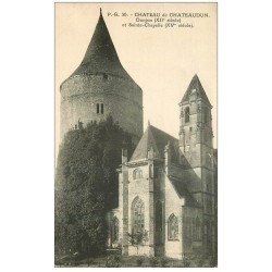 carte postale ancienne 28 CHATEAUDUN. Château Donjon et Sainte-Chapelle
