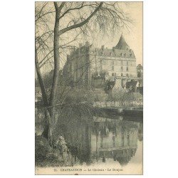 carte postale ancienne 28 CHATEAUDUN. Château et Donjon 1918