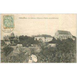 carte postale ancienne 28 CHATEAUDUN. Château, Hôpital et Eglise 1906