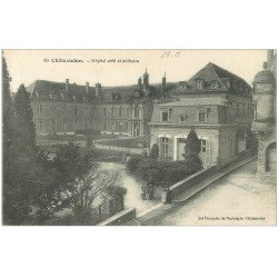 carte postale ancienne 28 CHATEAUDUN. Hôpital civil et Militaire 1916