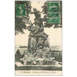 carte postale ancienne 28 CHATEAUDUN. Monument de la Défense 1921