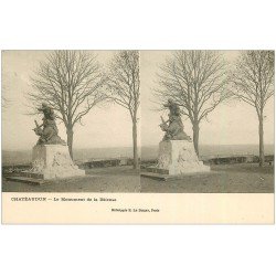 carte postale ancienne 28 CHATEAUDUN. Monument de la Défense en stéréotype vers 1900