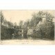 carte postale ancienne 28 CHATEAUNEUF-EN-THYMERAIS. Les Fossées et Enfants sur le Pont 1904