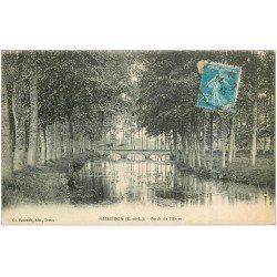 carte postale ancienne 28 CHAUDON. Bords de l'Eure 1923