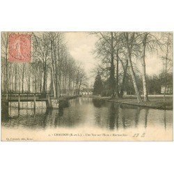 carte postale ancienne 28 CHAUDON. L'Eure à Mourmoulins 1905