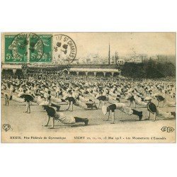 carte postale ancienne 03 VICHY. Fête Fédérale Gymnastique 1916. Mouvements d'Ensemble