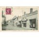 carte postale ancienne 28 CLOYES. Rue du Pont. Pompe à Essence Citroën 1932