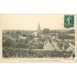 carte postale ancienne 28 CLOYES. Vue prise du Pont Bériville 1909