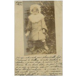 carte postale ancienne 28 CRECY-COUVE par TREON. La petite Andrée 1905 Famille Chéreau