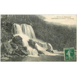 carte postale ancienne 28 DAMPIERRE-SUR-BLEVY. La Cascade 1907. Carte gondolée...