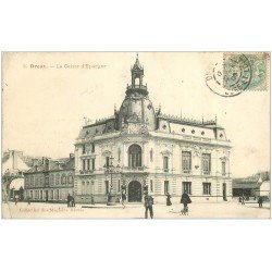 carte postale ancienne 28 DREUX. Caisse d'Epargne 1906. Pli à gauche