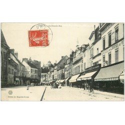carte postale ancienne 28 DREUX. Grande Rue 1909 Epicerie de l'Hôtel de Ville