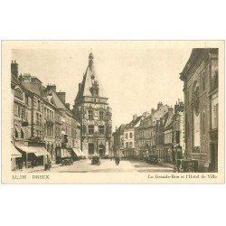 carte postale ancienne 28 DREUX. Grande-Rue voitures anciennes LL 116