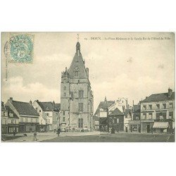 carte postale ancienne 28 DREUX. Hôtel de Ville Place Métézeau 1906 Comissariat de Police