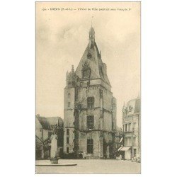 carte postale ancienne 28 DREUX. Hôtel de Ville voiture ancienne