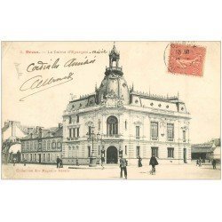 carte postale ancienne 28 DREUX. La Caisse d'Epargne. Pli coins gauches