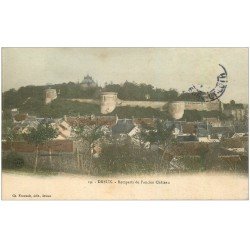 carte postale ancienne 28 DREUX. Le Château Remparts en couleur