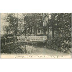 carte postale ancienne 28 DREUX. Passerelle sur la Blaise