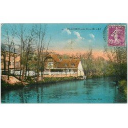 carte postale ancienne 28 ECLUZELLES. La Rivière 1933