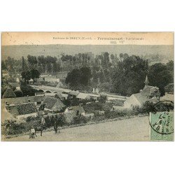 carte postale ancienne 28 FERMAINCOURT. Paysans et Cheval dans les Prés 1921