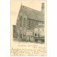 carte postale ancienne 28 GALLARDON. Eglise, Confections et Café du Commerce 1902
