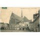 carte postale ancienne 28 GALLARDON. L'Eglise vers 1910. Café du Commerce