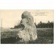 carte postale ancienne 28 GALLARDON. Menhir La Mère aux Cailles. Monument druidique