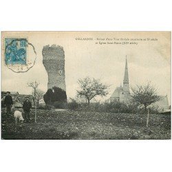 28 GALLARDON. Tour et Eglise. Enfants et Mouton 1929