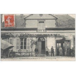 28 GARANCIERES-EN-DROUAIS. Intérieur de Forge 1912. Cheval et Forgeron (défaut)...