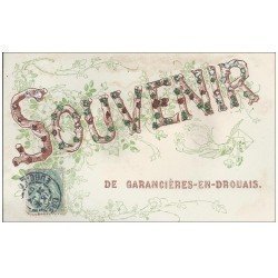 carte postale ancienne 28 GARANCIERES-EN-DROUAIS. Souvenir. Fantaisie pailletée 1907