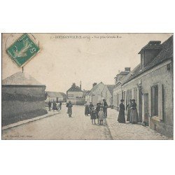 carte postale ancienne 28 GOUSSAINVILLE. Vue prise Grande Rue 1910 (défaut)