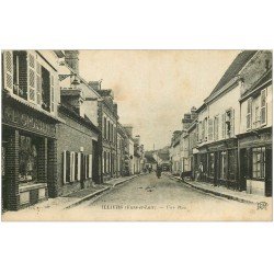 carte postale ancienne 28 ILLIERS. Une Rue maison Grosjean et Boulangerie