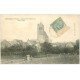 carte postale ancienne 28 JANVILLE. Fossé des Fortifications 1905. Porteur de bois