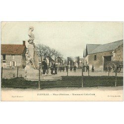 carte postale ancienne 28 JANVILLE. Monument Colardeau Place d'Orléans