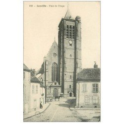 carte postale ancienne 28 JANVILLE. Place de l'Etape 1916