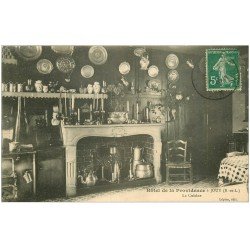 carte postale ancienne 28 JOUY. Hôtel de la Providence. La Cuisine vers 1910