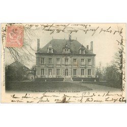 carte postale ancienne 28 LA BAZOCHE-GOUET. Château de Linières 1903 avec Jardinier