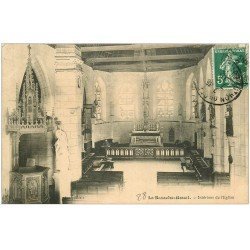 carte postale ancienne 28 LA BAZOCHE-GOUET. Intérieur Eglise 1910