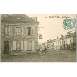 28 LA FERTE-VIDAME. Hôtel Desjouis 1904 et Commerce Léon Charpentier