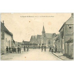 carte postale ancienne 28 LE GAULT-SAINT-DENIS. Grande Rue et Place 1914 (défaut)...