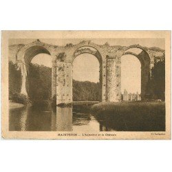carte postale ancienne 28 MAINTENON. Château et Aqueduc. Touring Club. Bords dépoupe à la ficelle